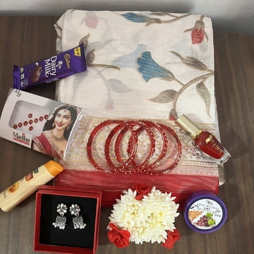 Mom’s Graceful Sari & Glamour Gift Set